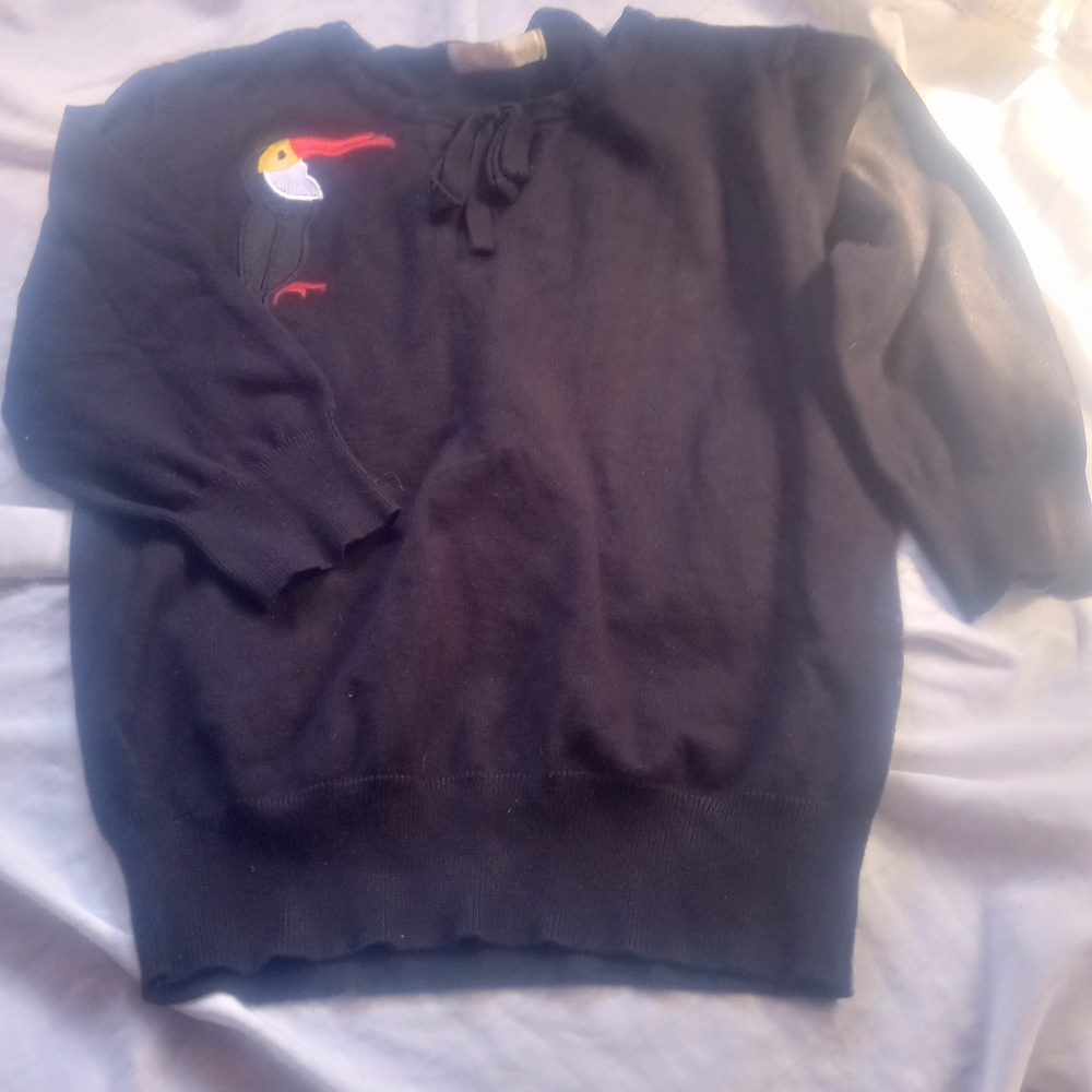 Black and Red Crew Neck Sweater Classic Style